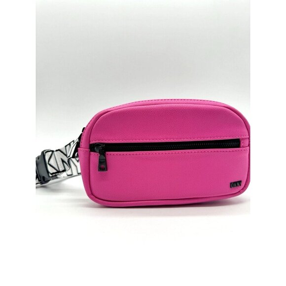 DKNY Bodhi Faux Leather Women’s Belt Bag Fanny Pack - Hot Pink/ Fuchsia - Picture 1 of 11
